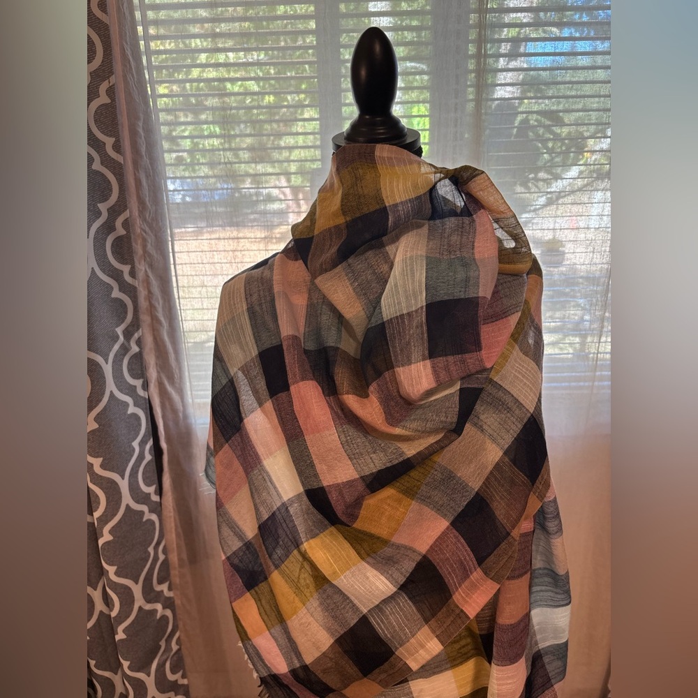 Multicolor Plaid Scarf